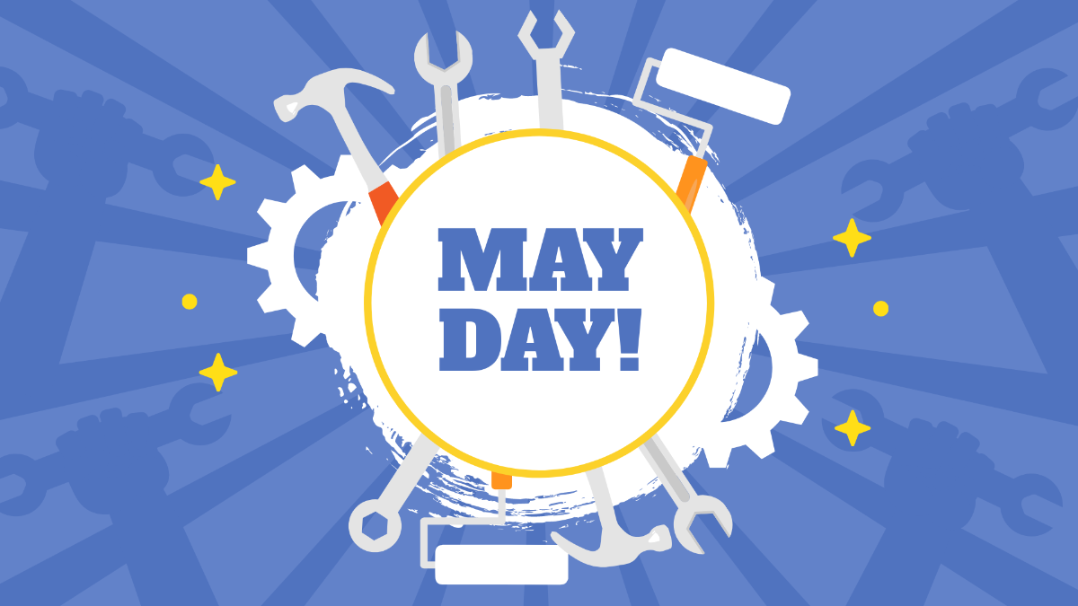 May Day Zoom Background Template