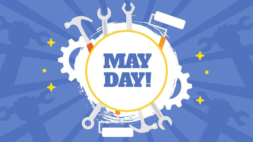 Free May Day Zoom Background in PDF, Illustrator, PSD, EPS, SVG, JPG, PNG
