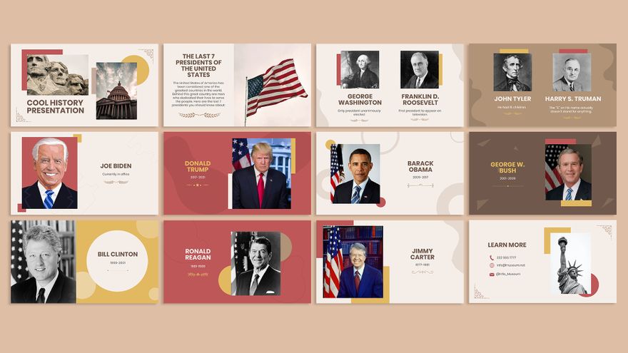 Free Cool History Presentation Template to Edit Online