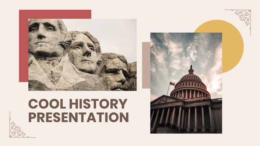 Free Cool History Presentation Template to Edit Online