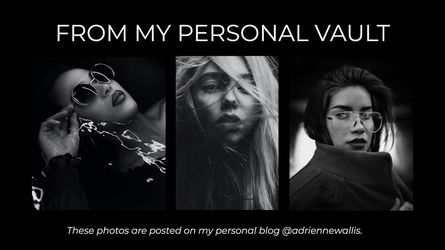 Free Instagram Photographer Portfolio Presentation Template to Edit Online