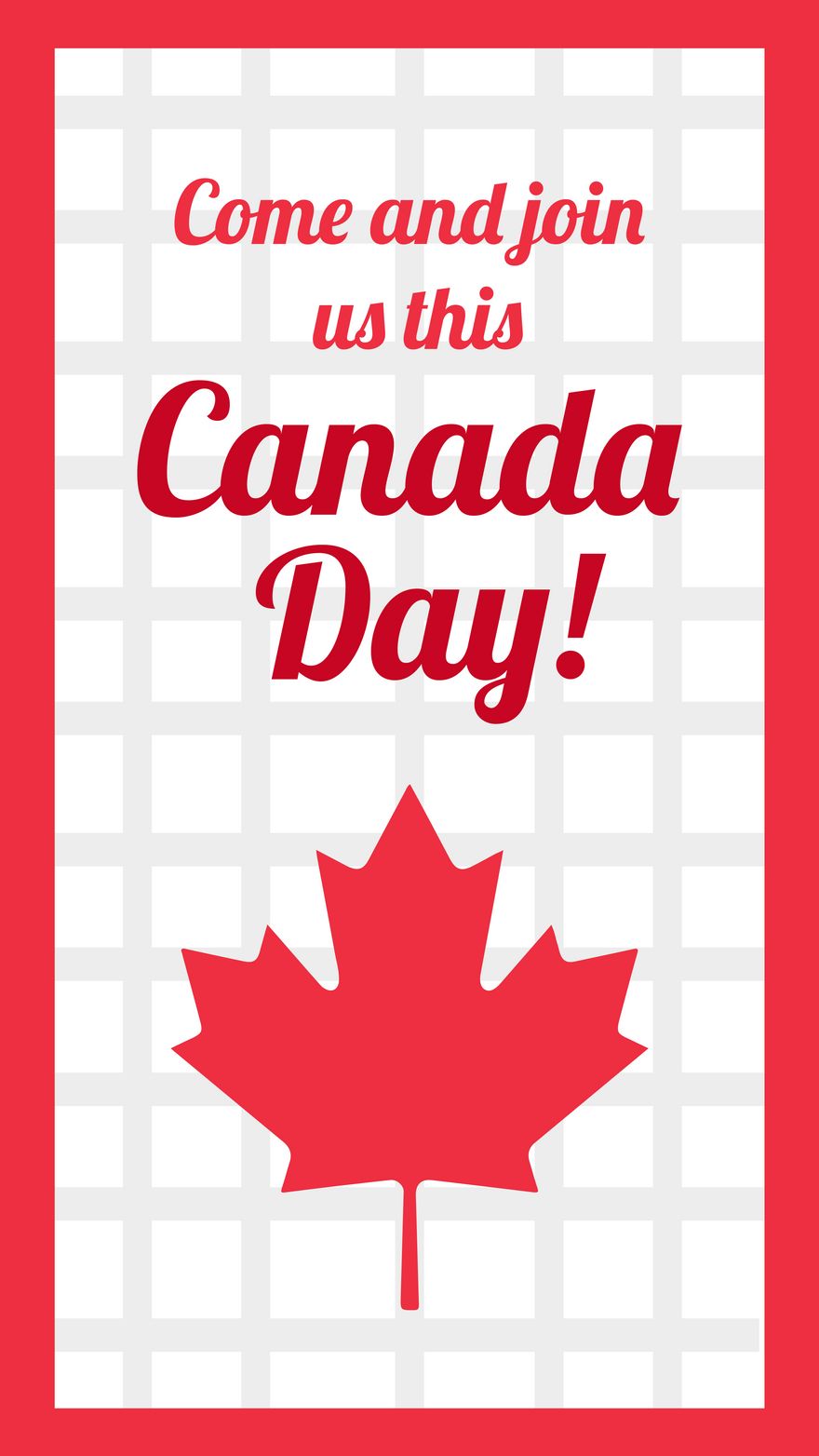 Free Canada Day Invitation Background