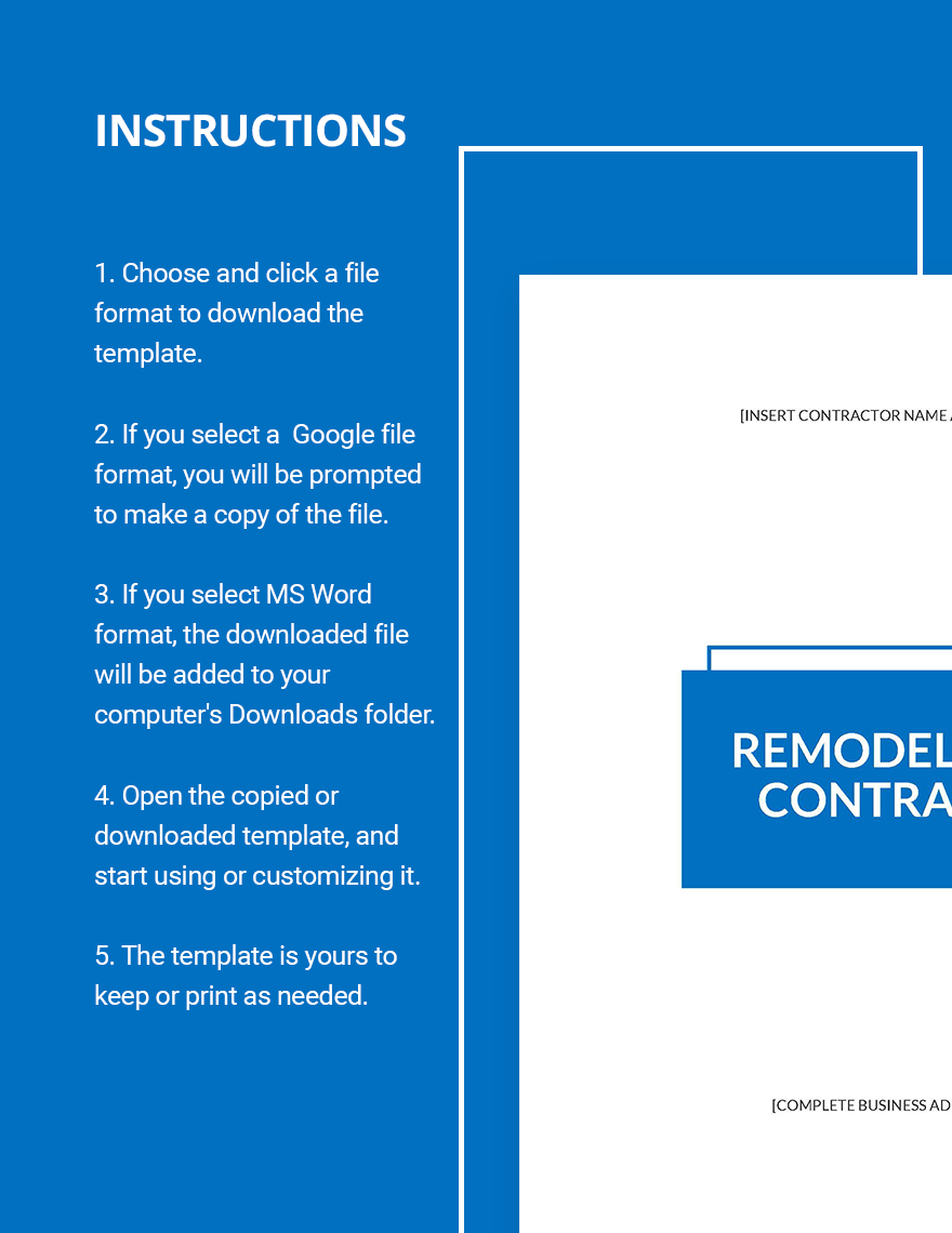Kitchen Remodeling Contract Template 04dut 