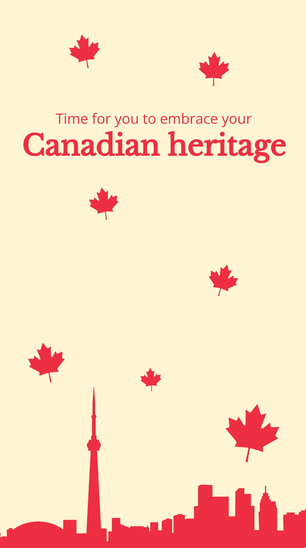 Canada Day Greeting Card Background Template
