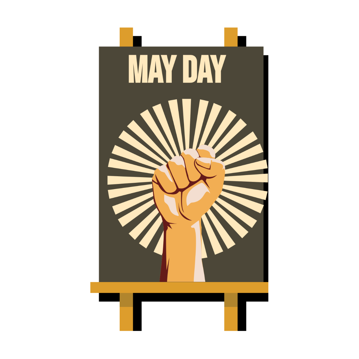 Free May Day Sign Vector Template
