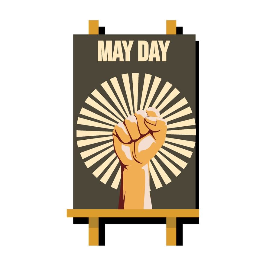 May Day Sign Vector