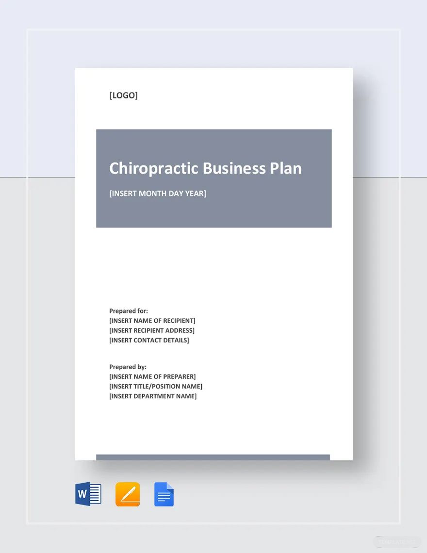 Chiropractic Business Plan Template