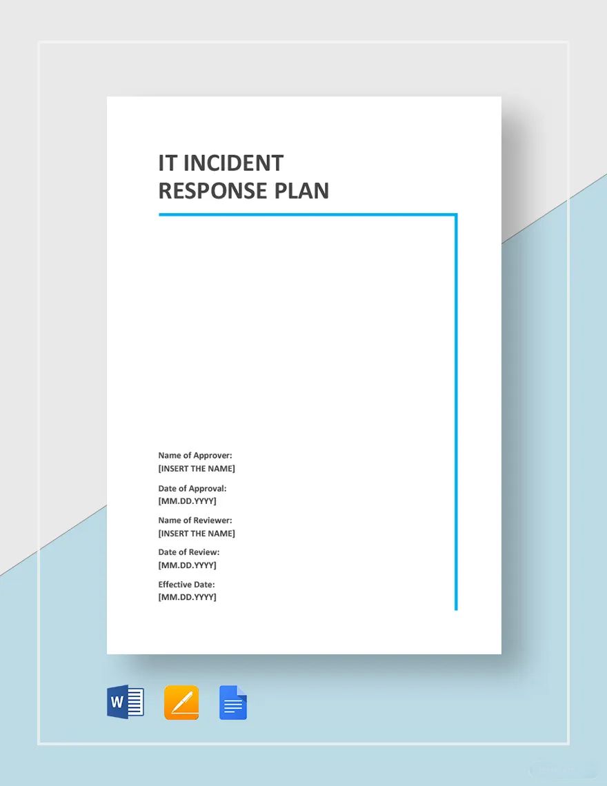 IT Incident Response Plan Template