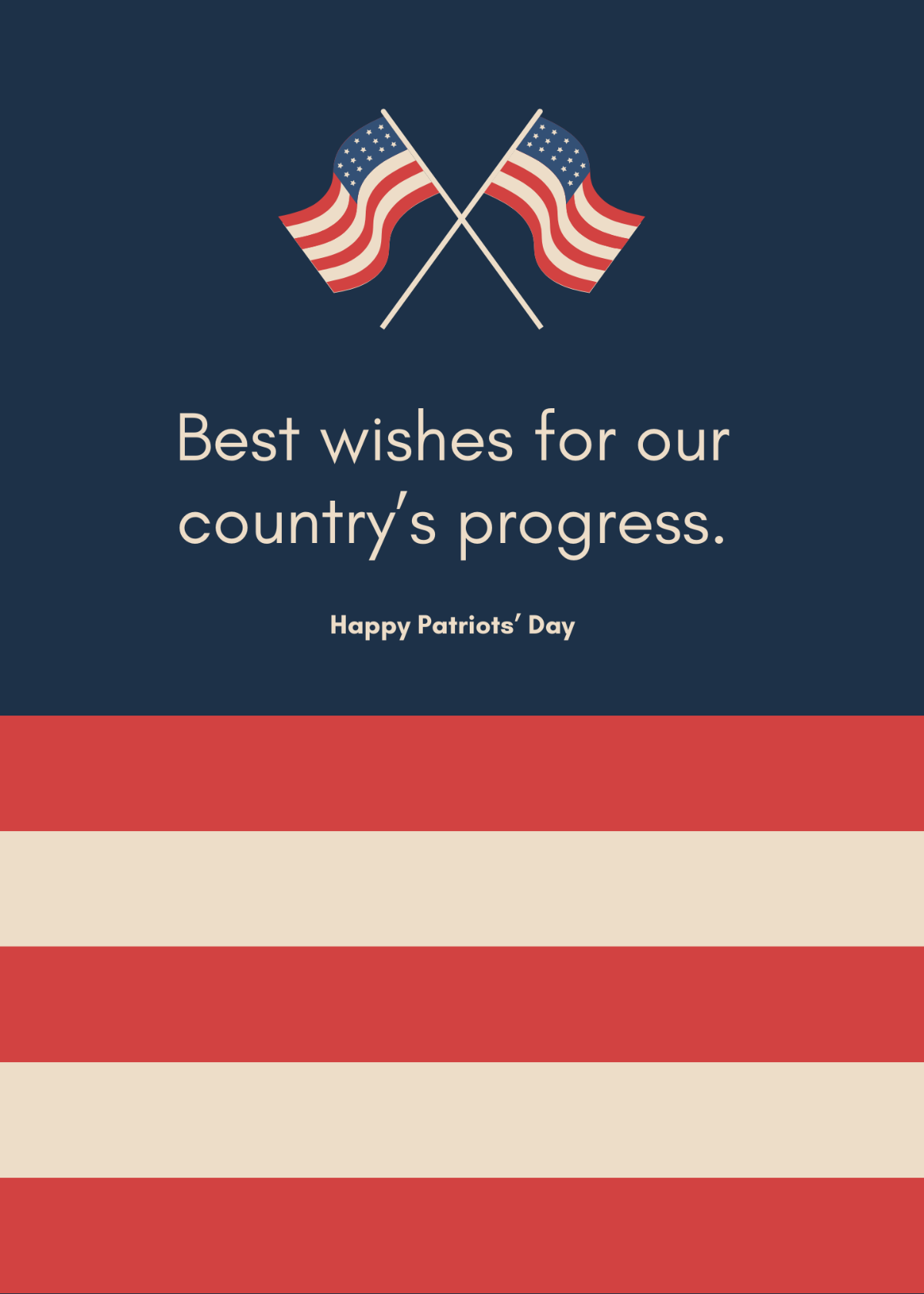 Patriots' Day Best Wishes Template
