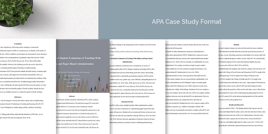 APA Case Study Format Template