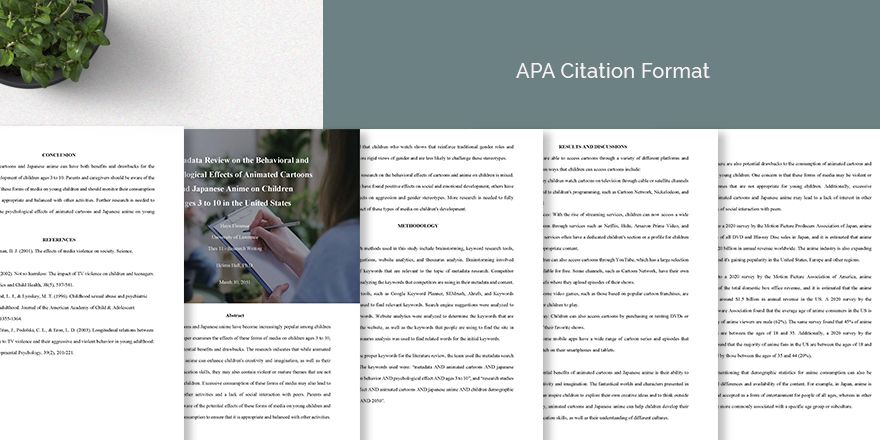 APA Citation Format Template