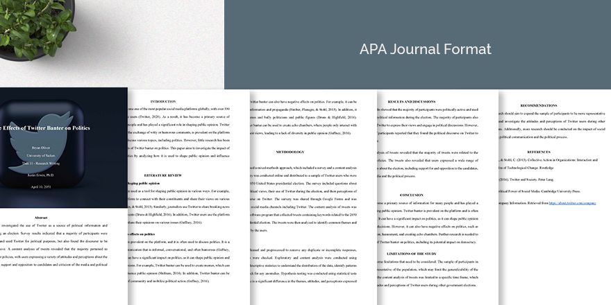 APA Journal Format Template