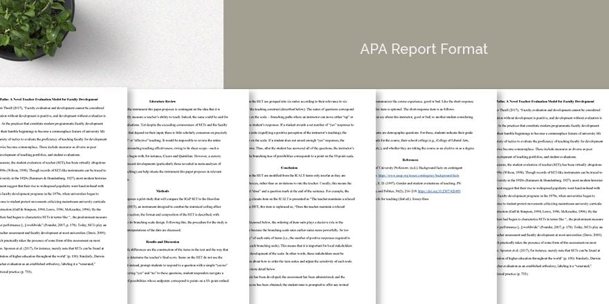 APA Report Format Template