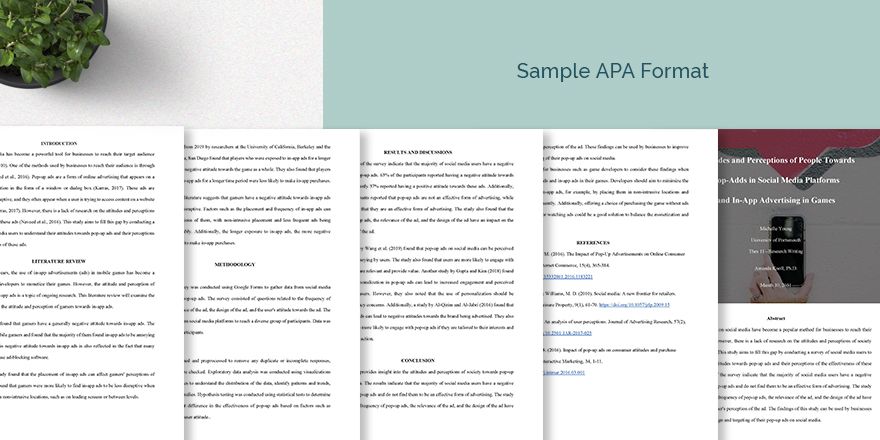 Sample APA Format Template