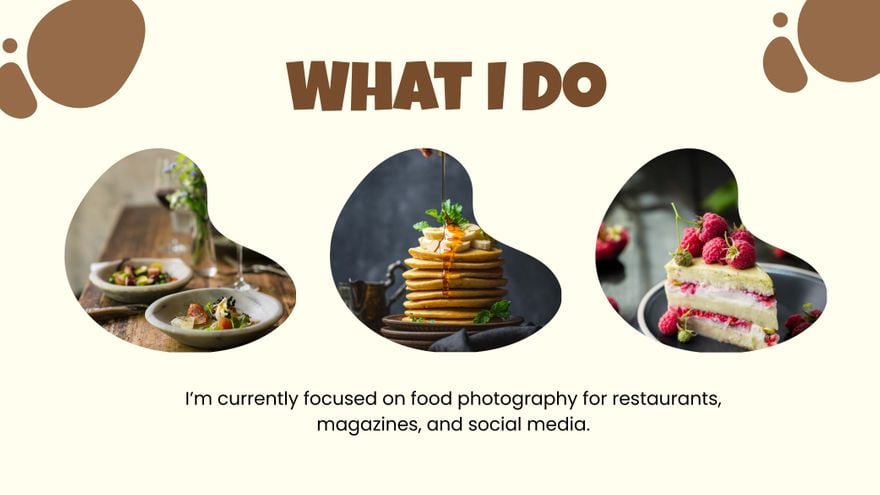 Food Photographer Portfolio Presentation