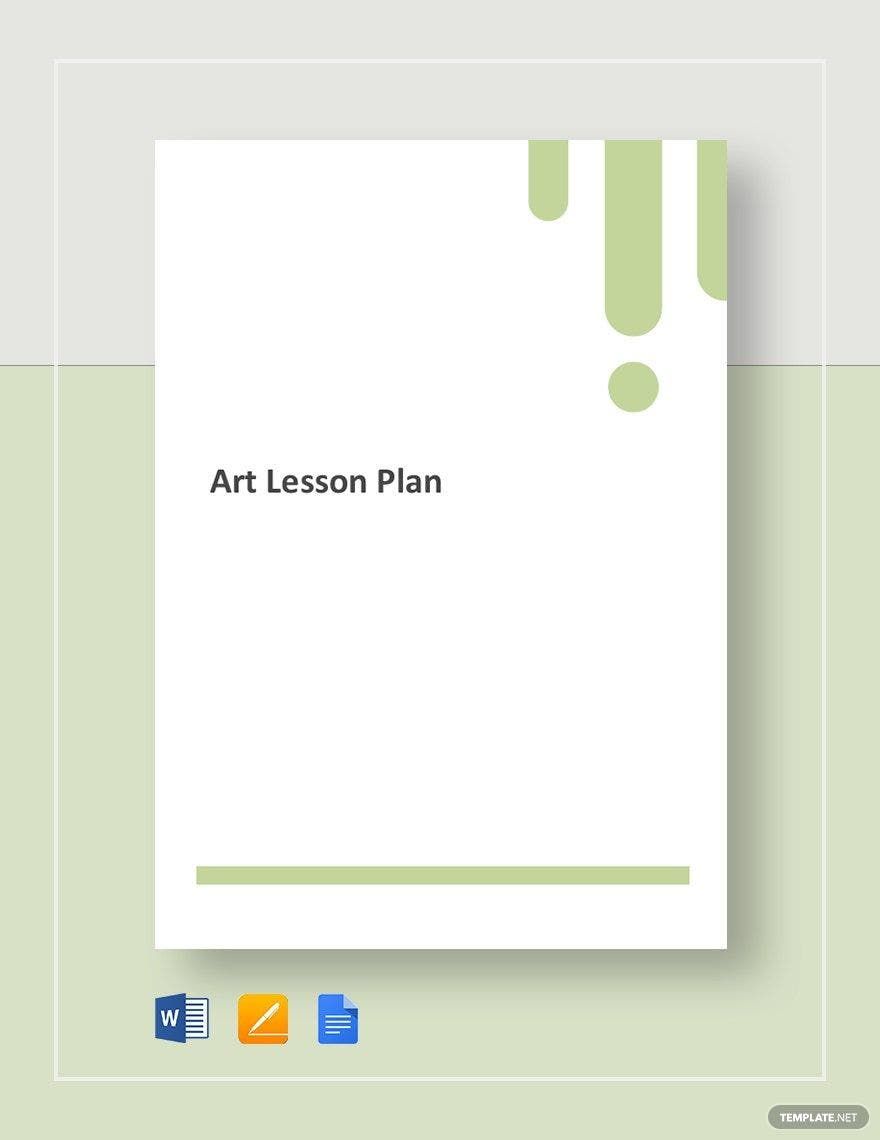 Free Editable Art Lesson Plan Template