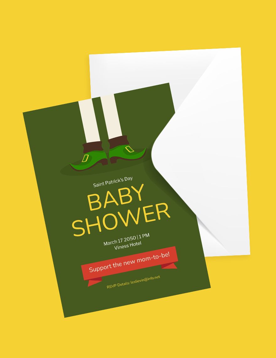 St Patrick's Day Baby Shower Invitation Template