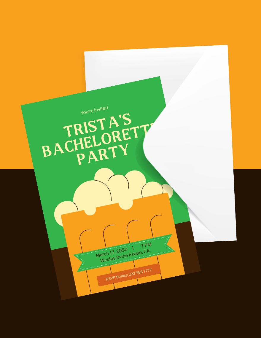 St Patricks Bachelorette Party Invitation Template