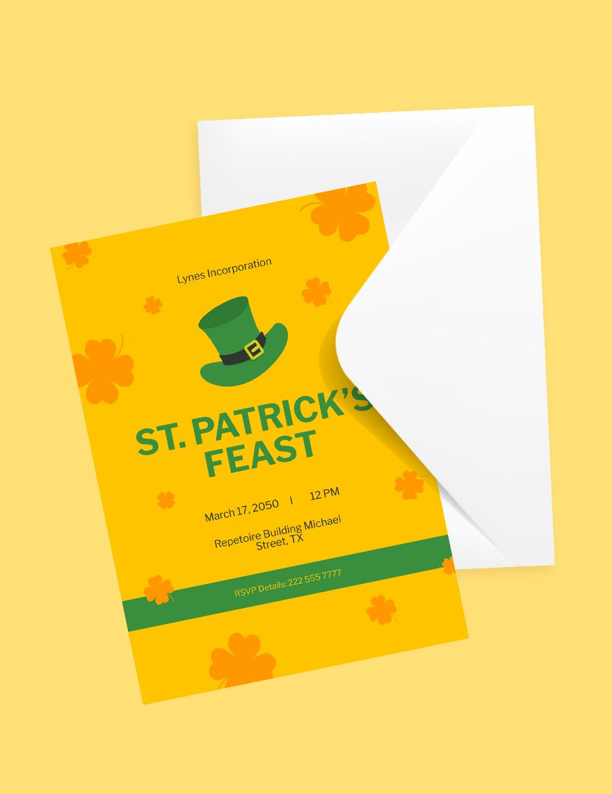 Digital St. Patrick's Day Invitation Template