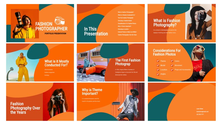 Free Fashion Photography Presentation Template to Edit Online