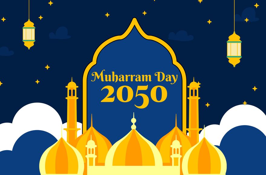 Free Muharram Banner Template to Edit Online