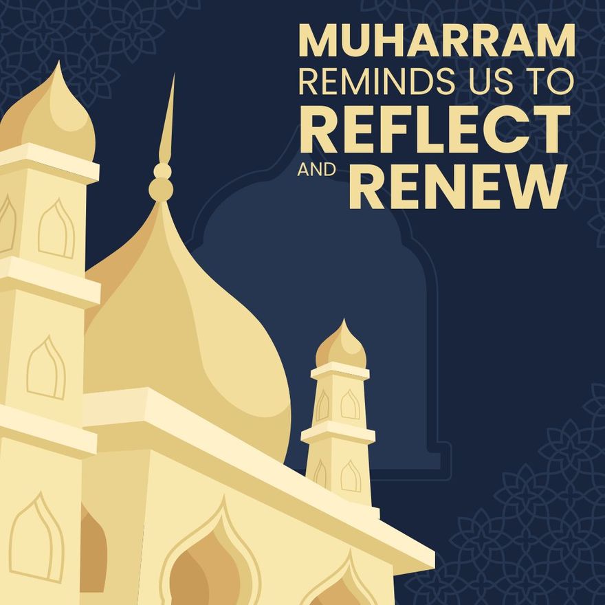 Free Muharram Instagram Post Template to Edit Online