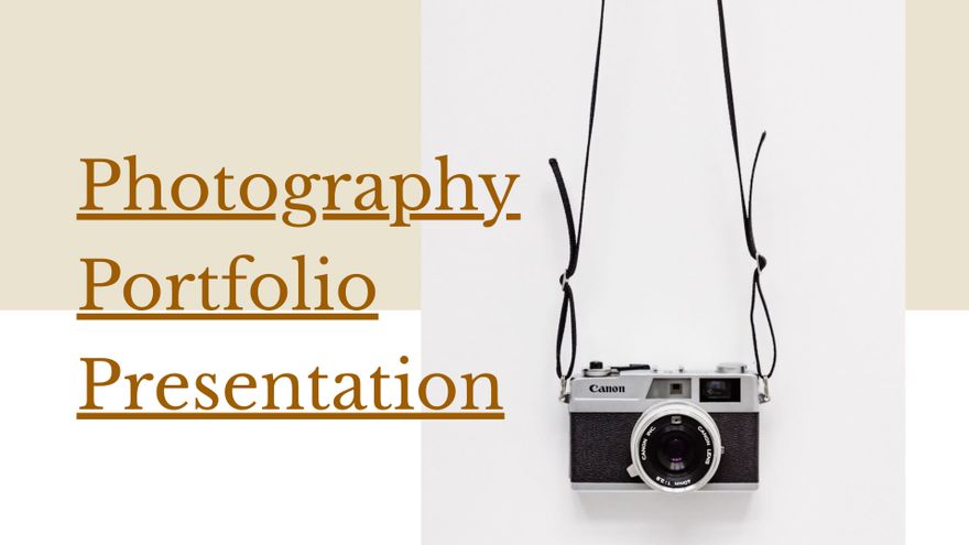 Free Photography Portfolio Presentation Template to Edit Online
