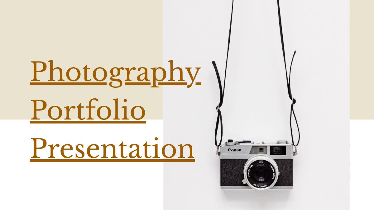 Photography Portfolio Presentation Template