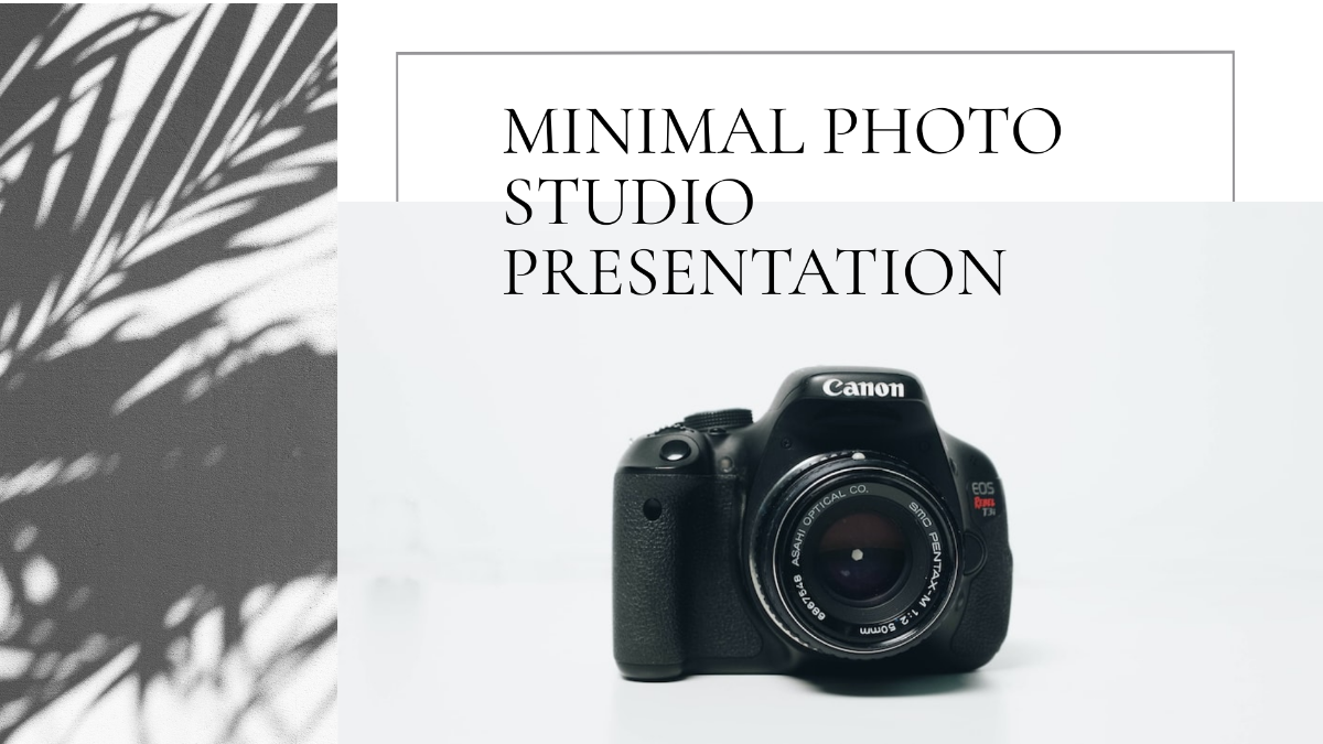 Minimal Photo Studio Presentation Template