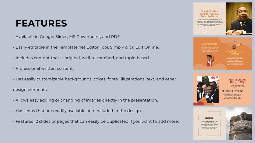 Free Simple History Presentation Template to Edit Online