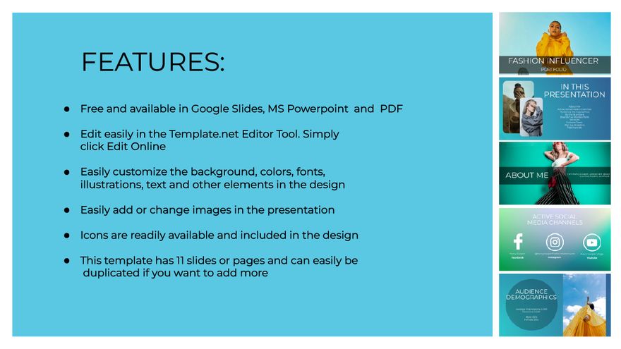 Free Fashion Influencer Portfolio Presentation Template to Edit Online Free Fashion Influencer Portfolio Presentation Template to Edit Online