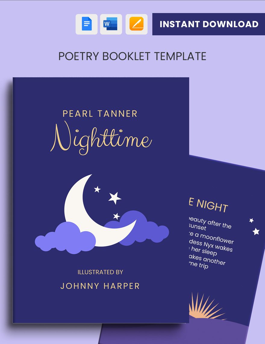 Poetry Booklet Template Download in Word, Google Docs, Apple Pages