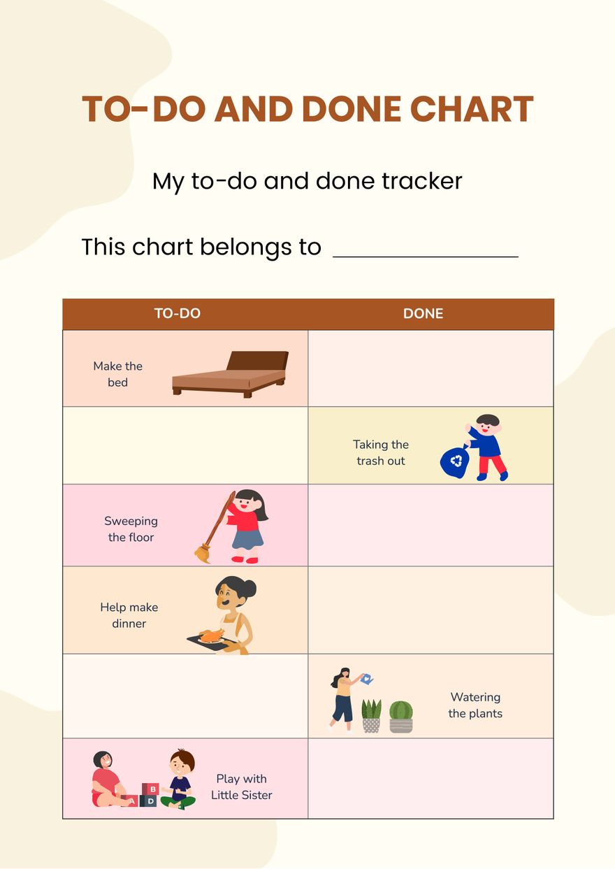 To Do And Done Chart