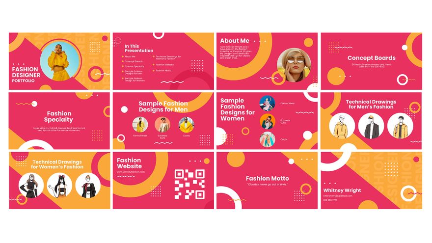 Free Fashion Designer Portfolio Presentation Template to Edit Online Free Fashion Designer Portfolio Presentation Template to Edit Online