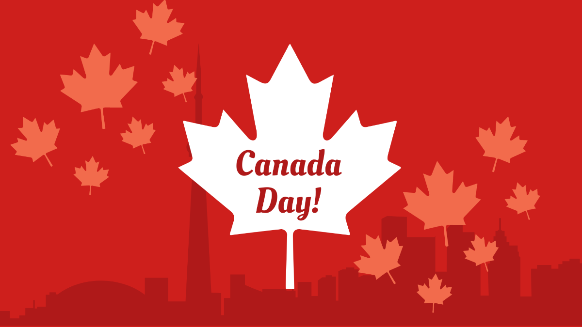 Canada Day Banner Background Template