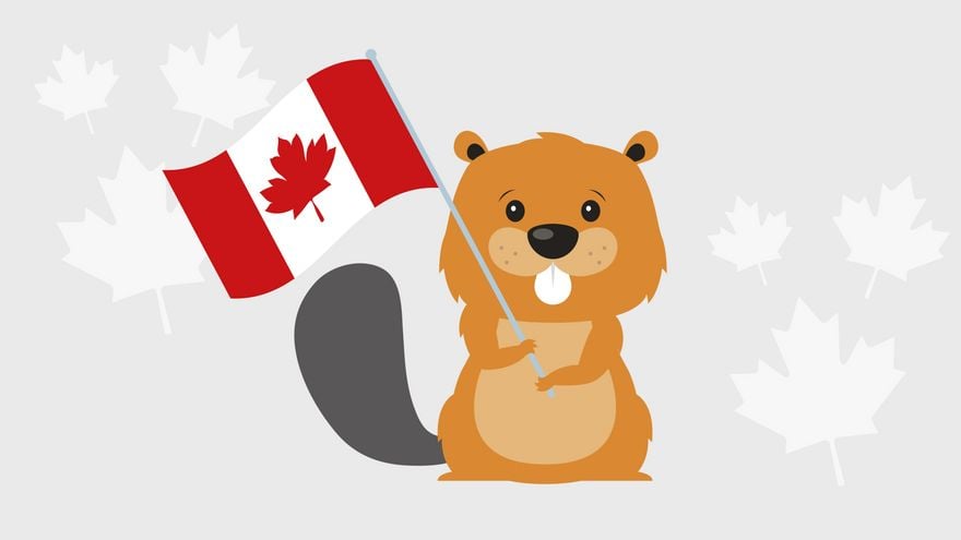 Free Canada Day Cartoon Background