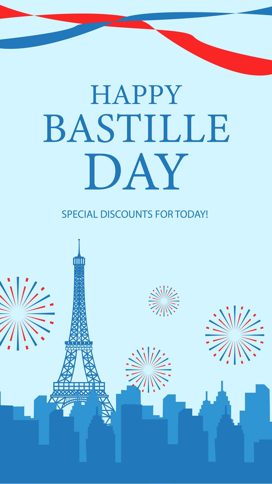 Bastille Day Invitation Background in PDF, Illustrator, PSD, EPS, SVG, JPG, PNG