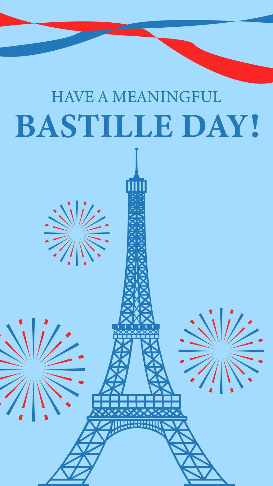 Free Bastille Day Greeting Card Background in PDF, Illustrator, PSD, EPS, SVG, JPG, PNG