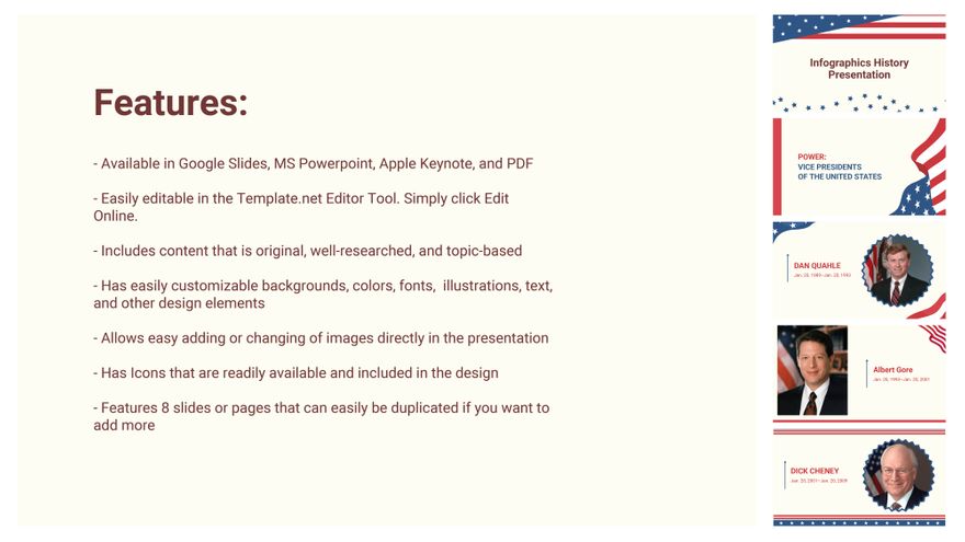 Free Infographics History Presentation Template to Edit Online