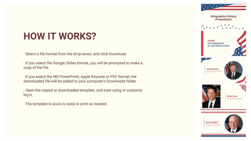 Free Infographics History Presentation Template to Edit Online