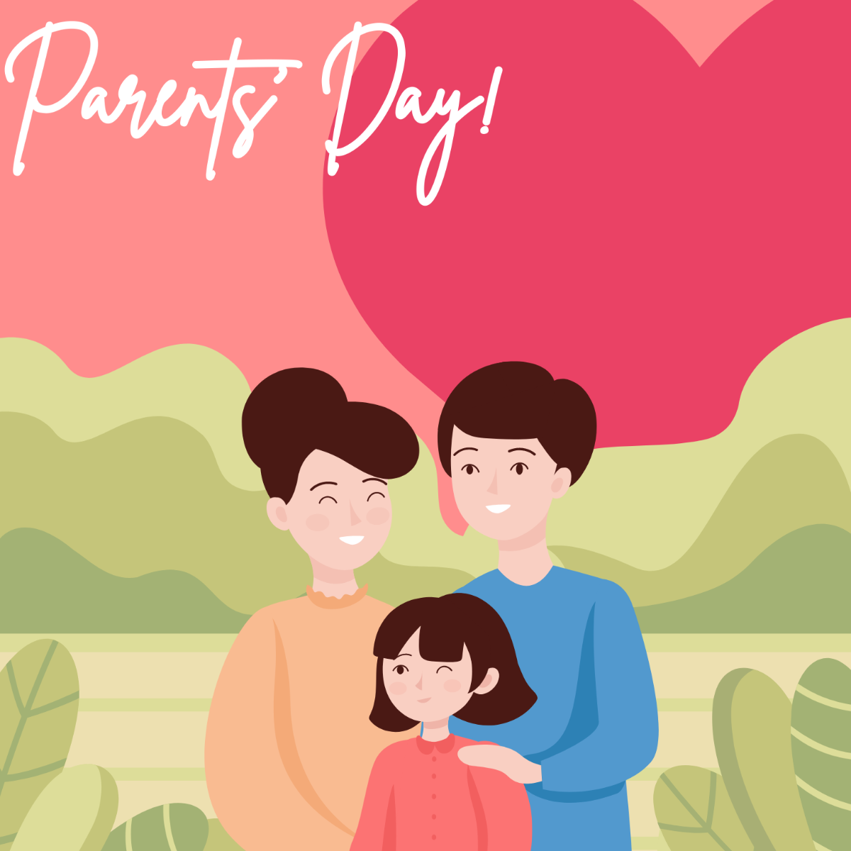 Free Parents' Day Vector Template