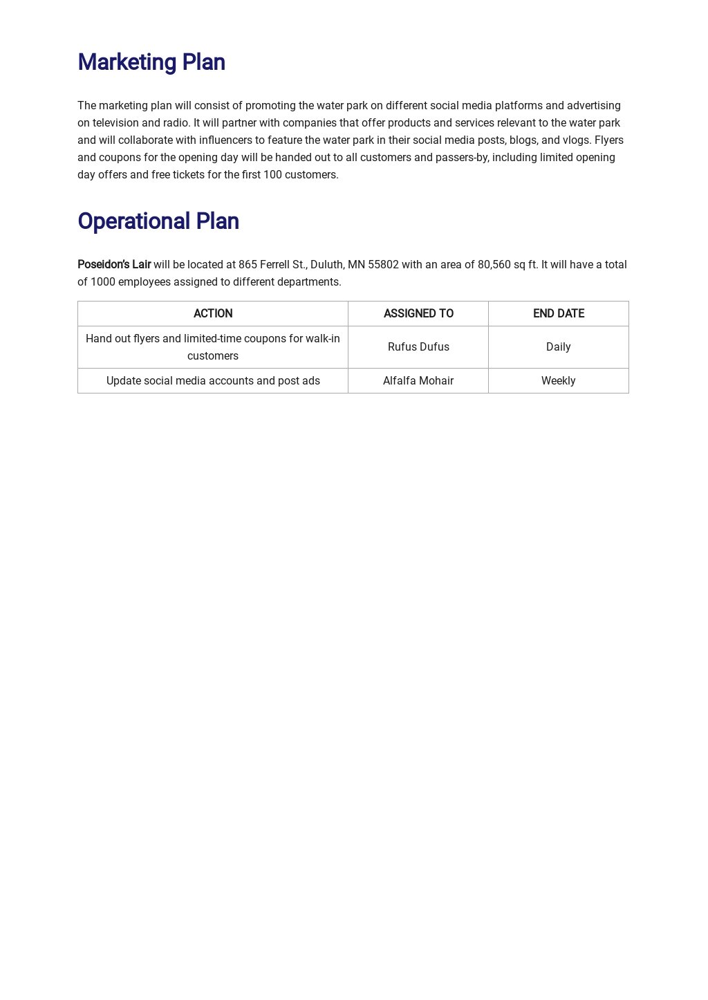 FREE Business Plan Template Google Docs, Word, PDF