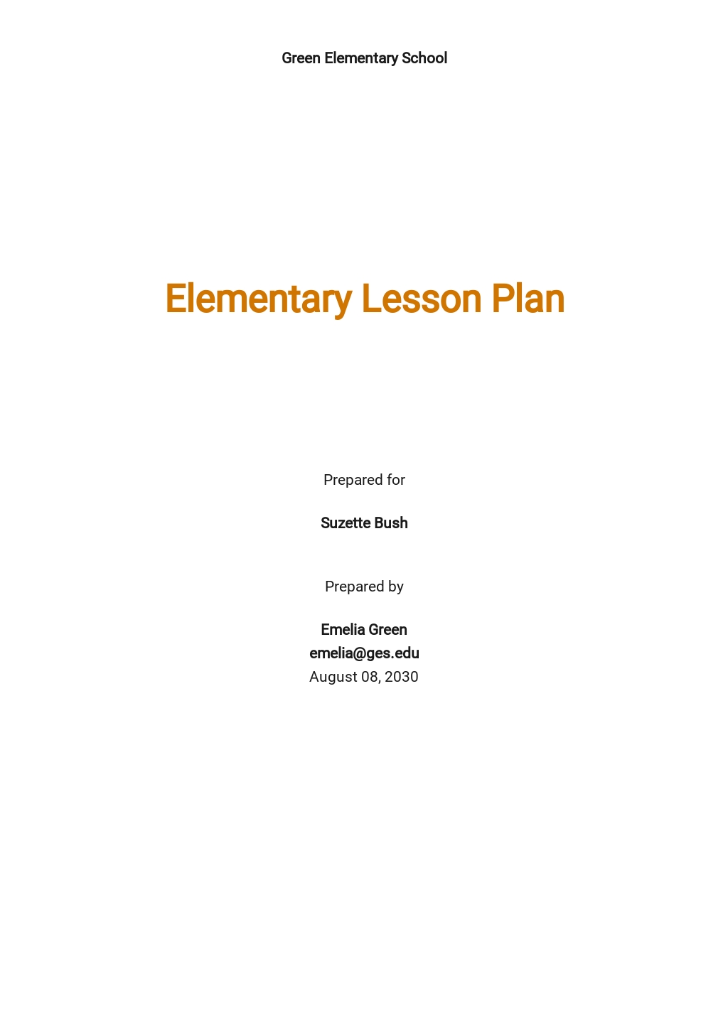 UDL Elementary Lesson Plan Template - Google Docs, Word, Apple Pages ...