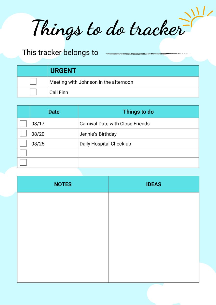 Things To Do Chart in Illustrator, PDF - Download | Template.net