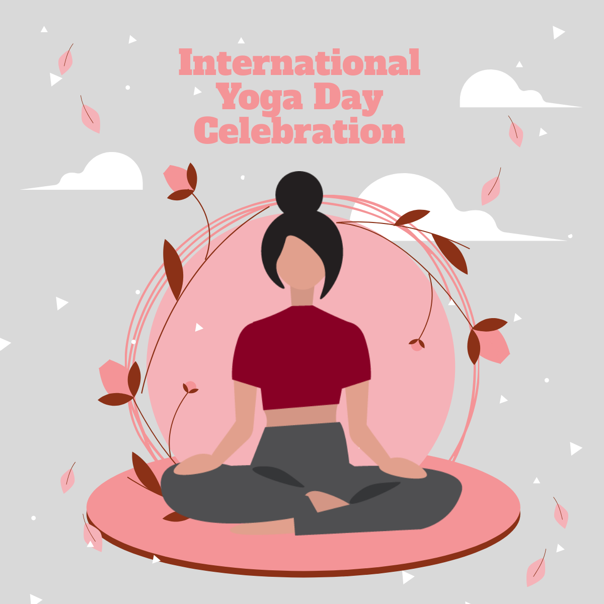Free International Yoga Day Celebration Vector Template