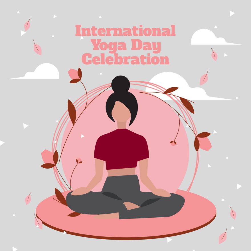 Free International Yoga Day Celebration Vector