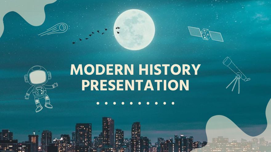 Free Modern History Presentation Template to Edit Online