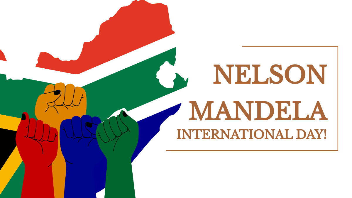 High Resolution Nelson Mandela International Day Background Template