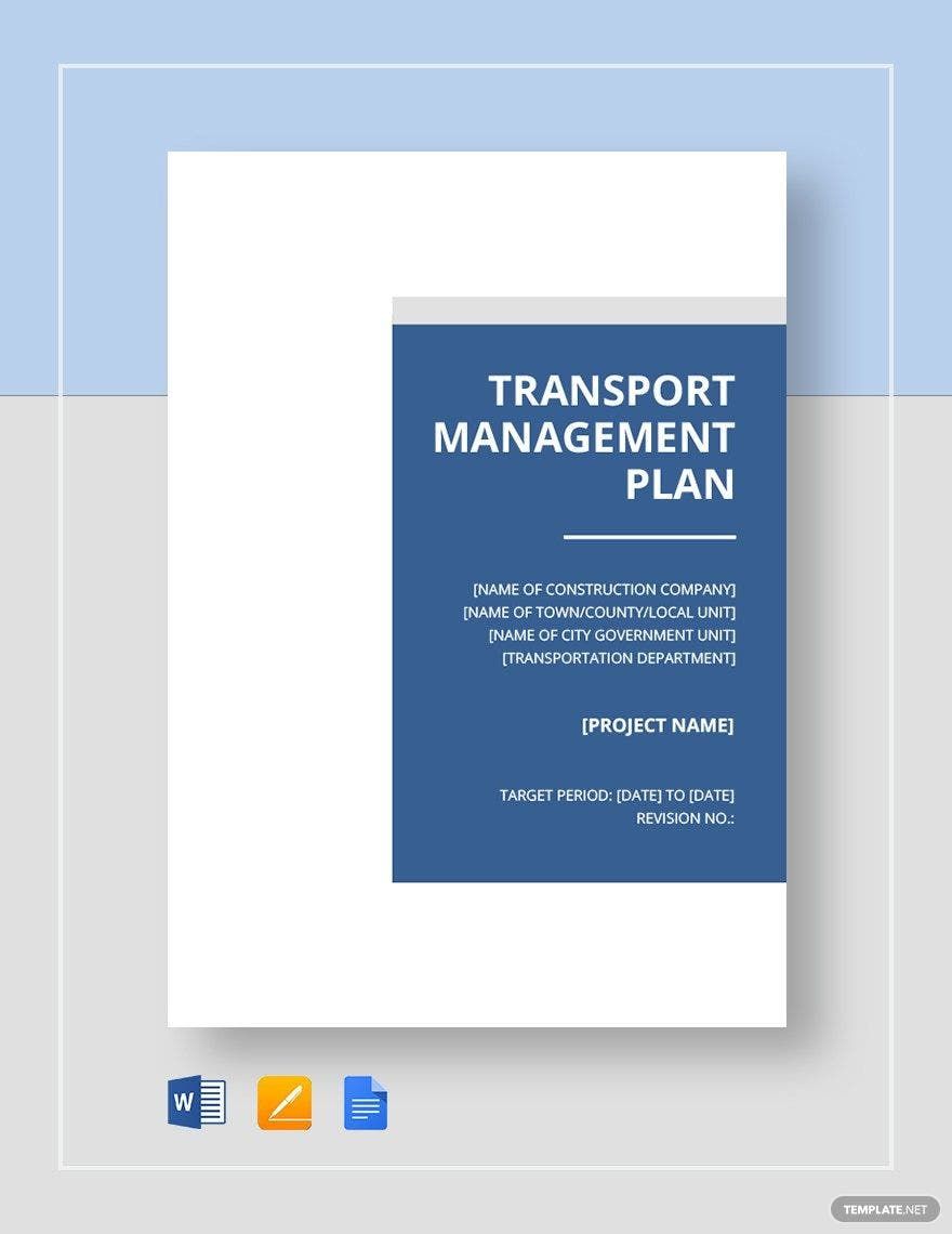 Transport Management Plan Template