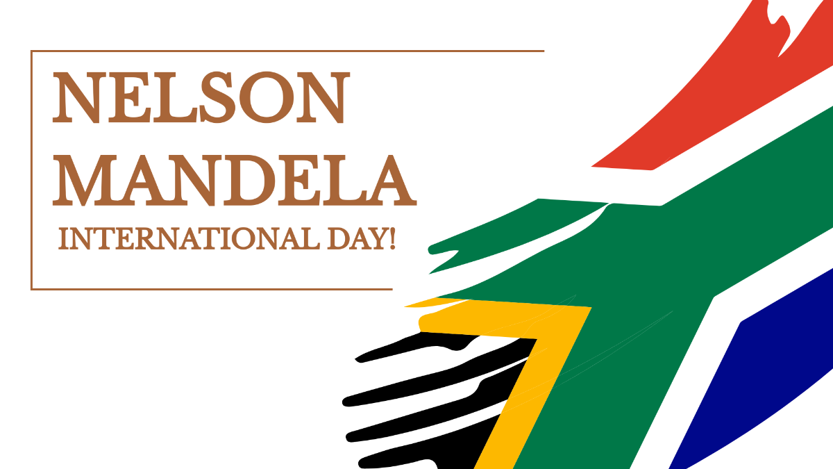 Nelson Mandela International Day Wallpaper Background Template